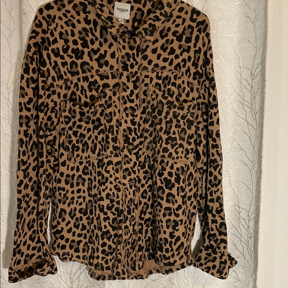 Kensie Leopard Print Jacket